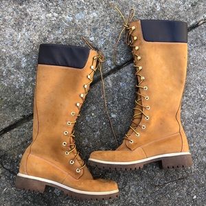 Sold locally! Timberland 14 inch premium tie boots